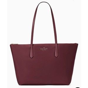 KATE SPADE Kitt A Little Better Deep Berry LARGE Tote Bag BRAND NEW $299 Retail